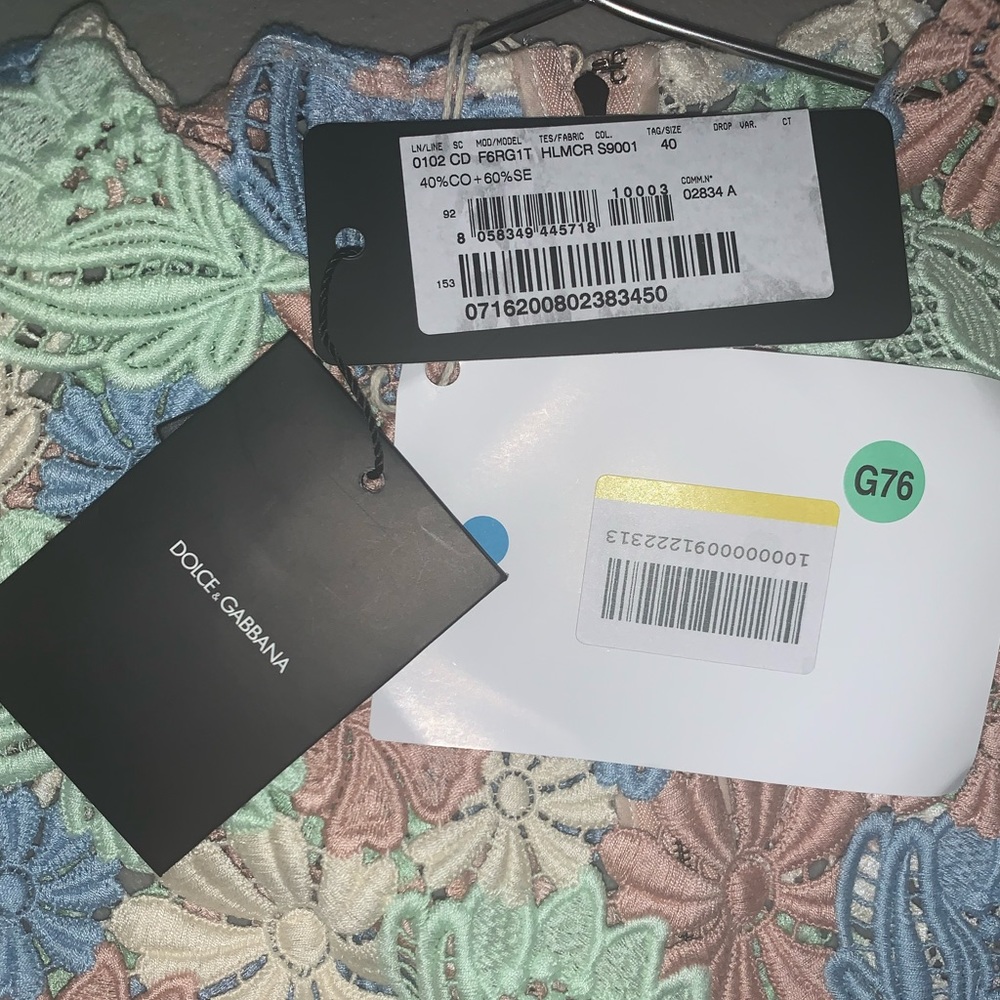 Dolce & Gabbana Floral Macramé Chiffon Dress - Picture 3 of 8